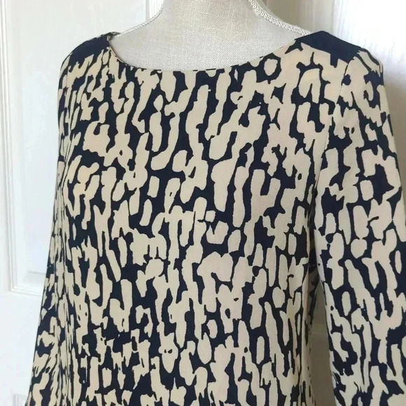 Zara Black and Cream Pattern Dress - Picture 2 of 5